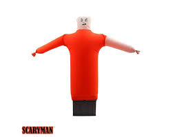 Solar Operated Inflatable Scary Man – 3-in-1 Visual, Audio & Light Wildlife Deterrent System