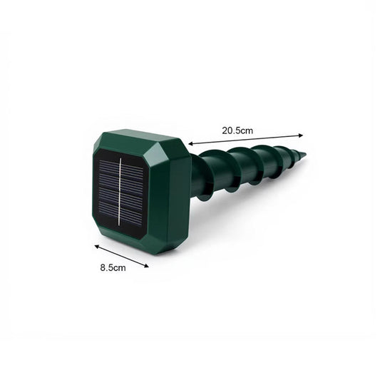 Solar Operated Ultrasonic + Vibration + LED Snake Repellent – Multi-Mode Reptile Deterrent for Airfields & Critical Infrastructure
